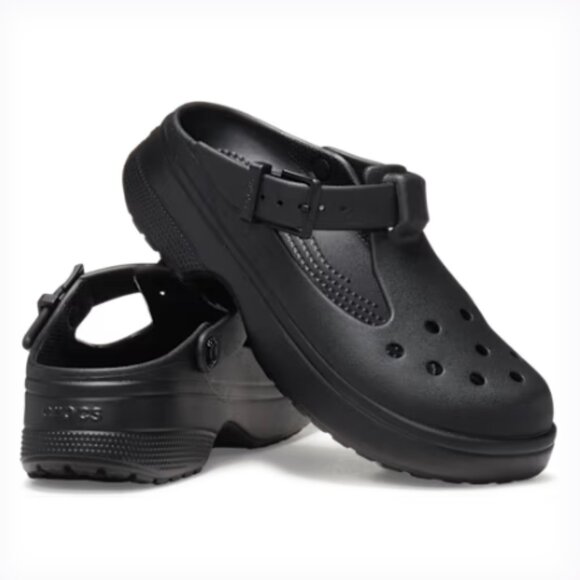 Crocs Classic Mary Jane Clog Black Women's Size 7 - Picture 1 of 4
